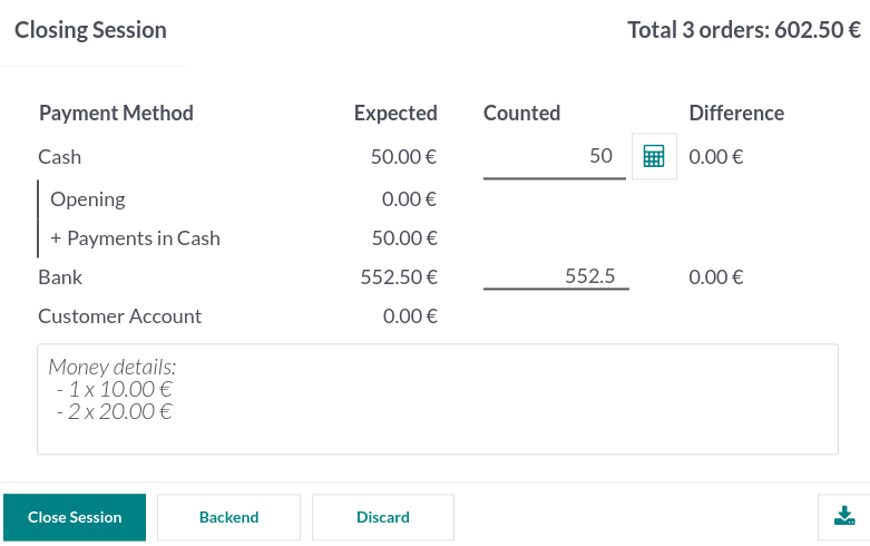 How to close a POS session.