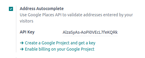 Enable address autocomplete