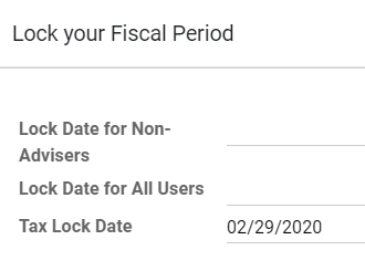 Lock your tax for a specific period in SotaERP Accounting