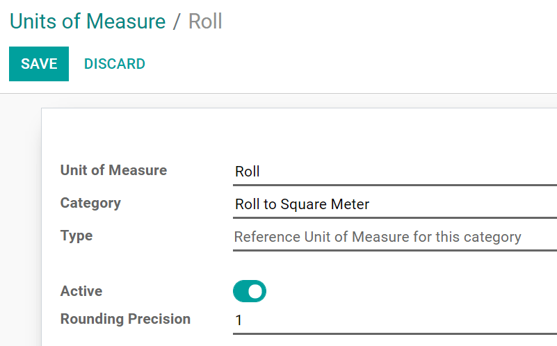 Create a new reference unit of measure in SotaERP Purchase