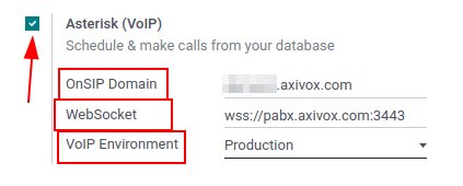 Integration of Axivox as VoIP provider in an SotaERP database.