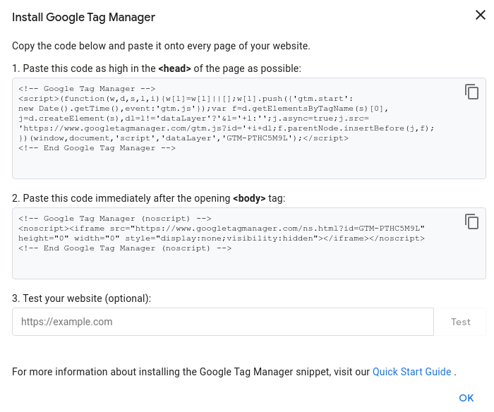 Cài đặt Google Tag Manager