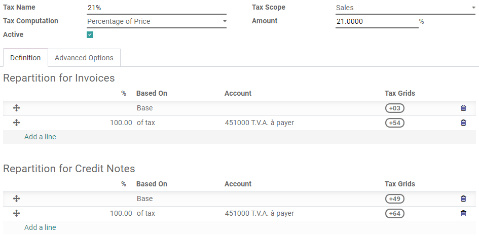 Edition of a tax in SotaFMS Accounting