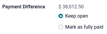 Partial payment of an invoice or bill.